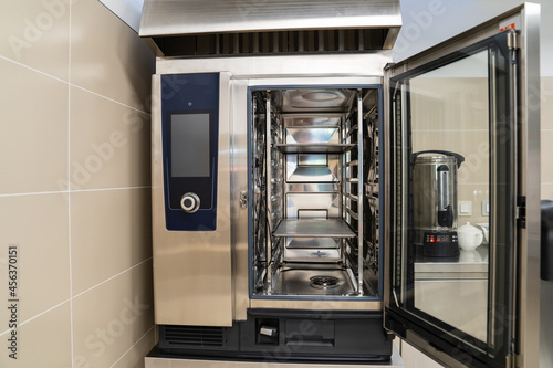 Combi oven is a universal thermal equipment. equipment for public catering.