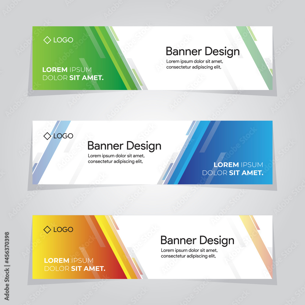 Banner Template Abstract Line Shape Ad Promotion Sale Vector Design Background