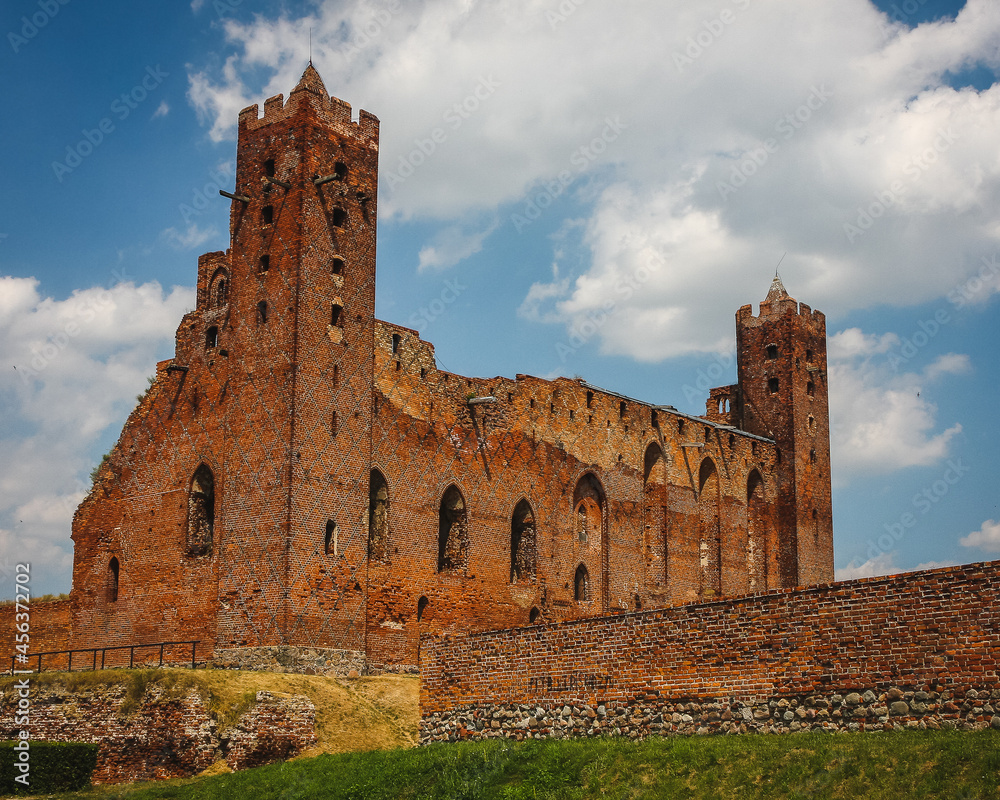 Ruins of the medieval castle in Radzyn Chelminski