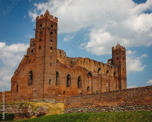 Ruins of the medieval castle in Radzyn Chelminski photo