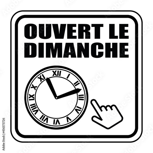 Logo ouvert le dimanche.