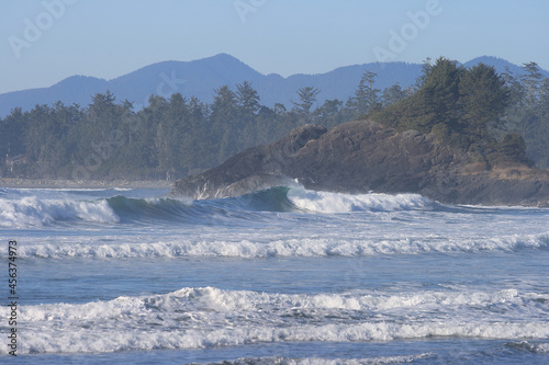 Surf at Cox Bay, Vancouver Island, Canada 