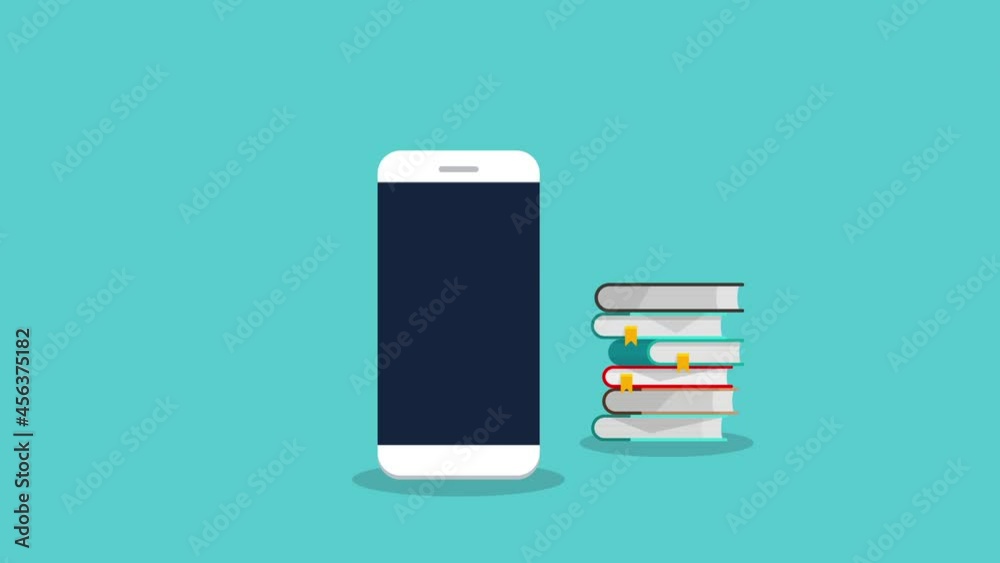 Online learning. Concept of webinar, business online training, education on smartphone or e-learning concept, video tutorial animation.	