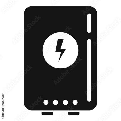 Powerbank wireless charge icon simple vector. Power bank