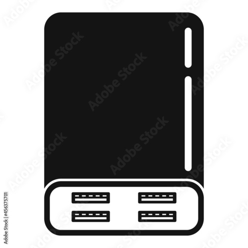 Smart power bank icon simple vector. Mobile phone