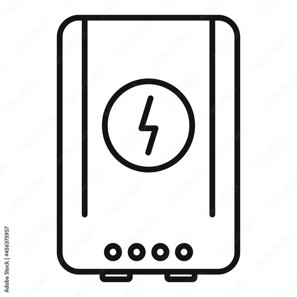Powerbank wireless charge icon outline vector. Power bank Powerbank wireless charge icon outline vector. Power bank