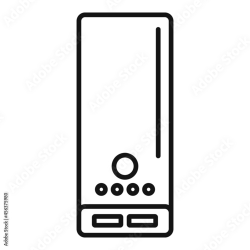 Smartphone power bank icon outline vector. Phone battery