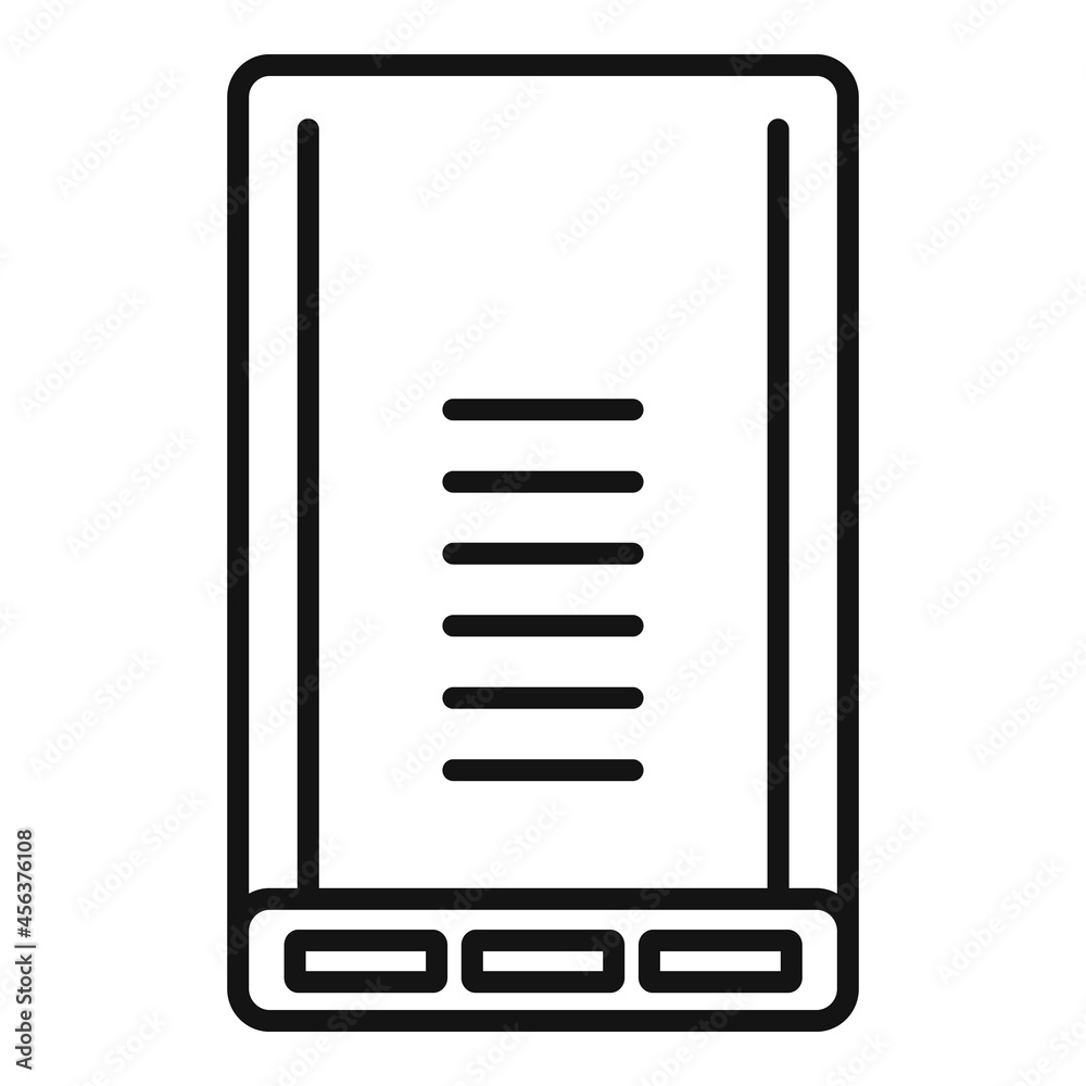 External power bank icon outline vector. Phone charger External power bank icon outline vector. Phone charger