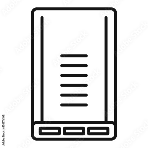 External power bank icon outline vector. Phone charger