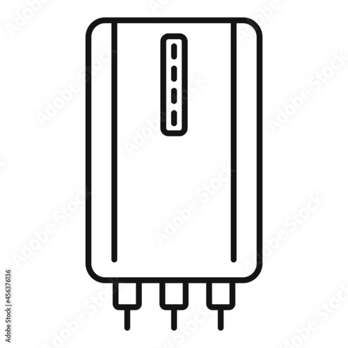 Cellphone power bank icon outline vector. Charge phone