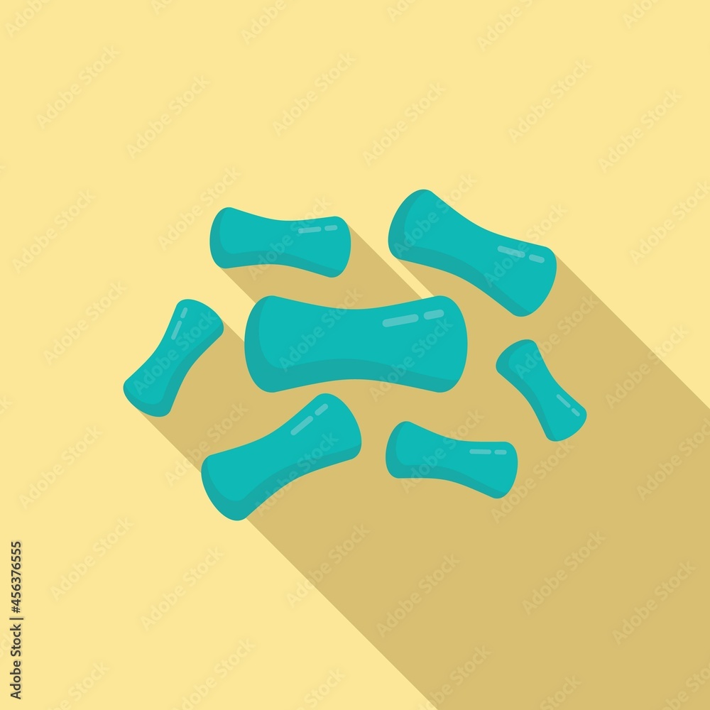 Probiotic health icon flat vector. Lactobacillus bacteria Probiotic health icon flat vector. Lactobacillus bacteria