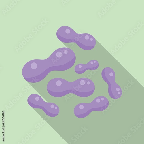 Acidophilus probiotic icon flat vector. Gut bacteria