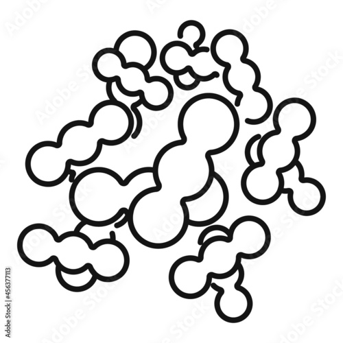 Prebiotic microbe icon outline vector. Bacteria probiotic