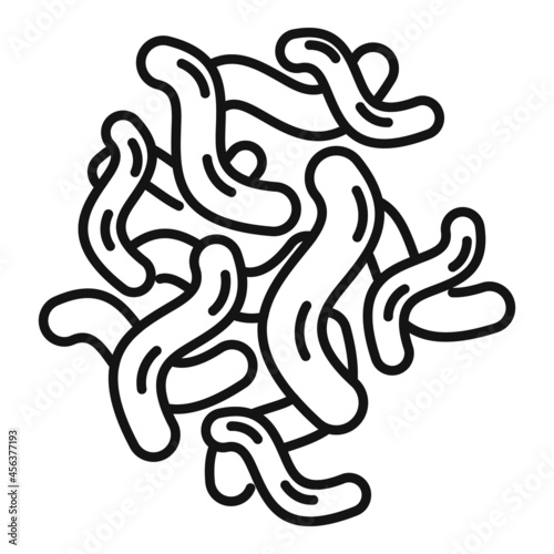 Bifidobacterium icon outline vector. Probiotic bacteria
