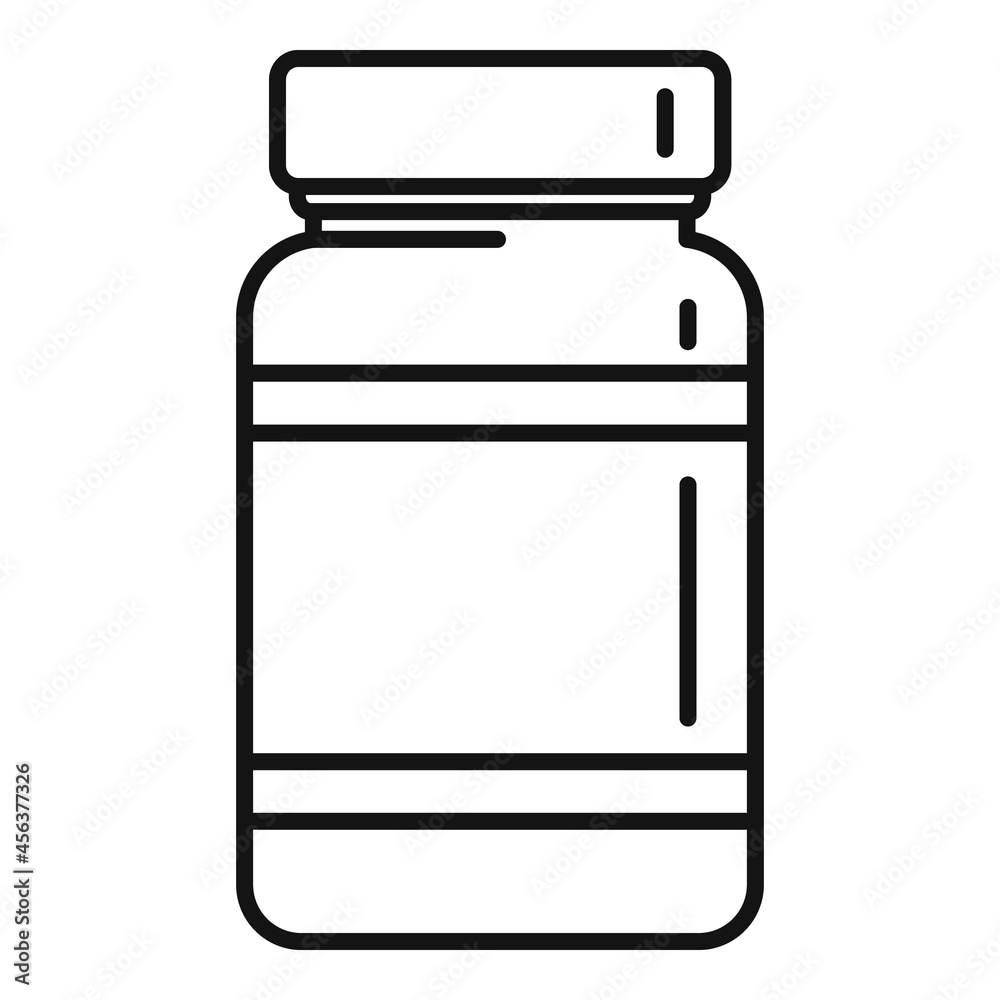 Probiotic pills icon outline vector. Lactobacillus bacteria