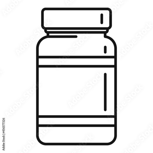 Probiotic pills icon outline vector. Lactobacillus bacteria