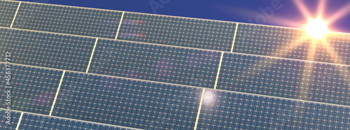 Closeup Of Solar Panels Wit...