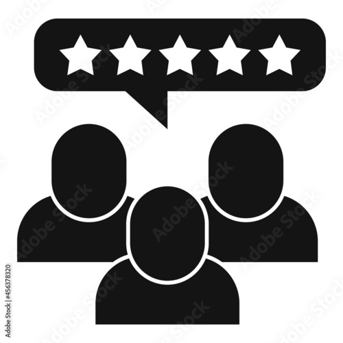Customer product review icon simple vector. Online evaluation