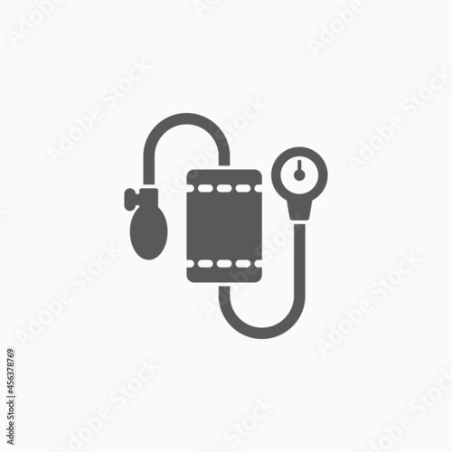 blood pressure measuring icon, health vector