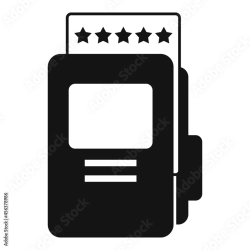 Folder product review icon simple vector. Online evaluation