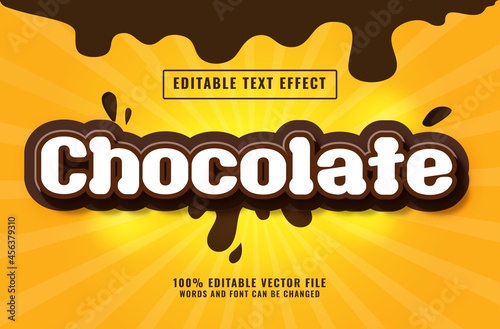 Chocolate Text Effect editable text style