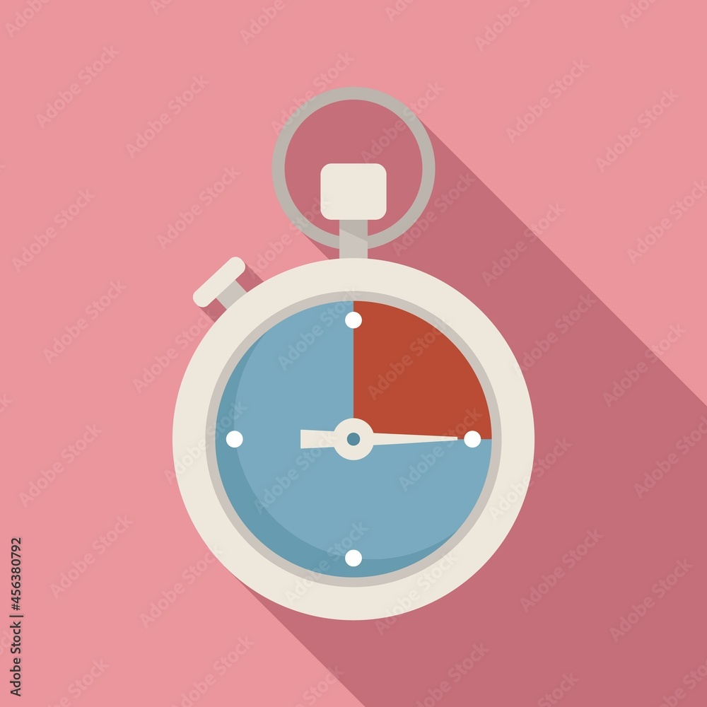 Stopwatch interval icon flat vector. Stop clock Stopwatch interval icon flat vector. Stop clock