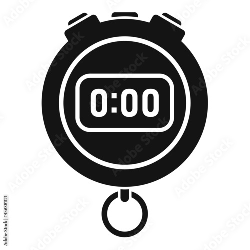 Alarm stopwatch icon simple vector. Stop clock