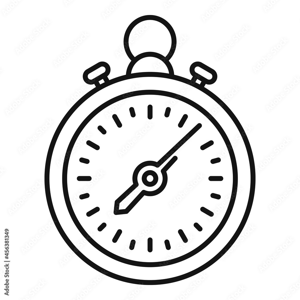 Stop watch icon outline vector. Timer clock Stop watch icon outline vector. Timer clock