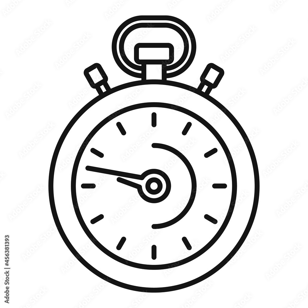 Stopwatch time icon outline vector. Timer clock Stopwatch time icon outline vector. Timer clock