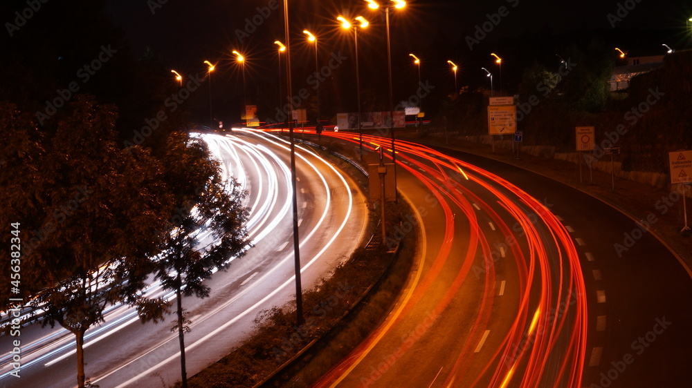 At night on the highway At night on the highway