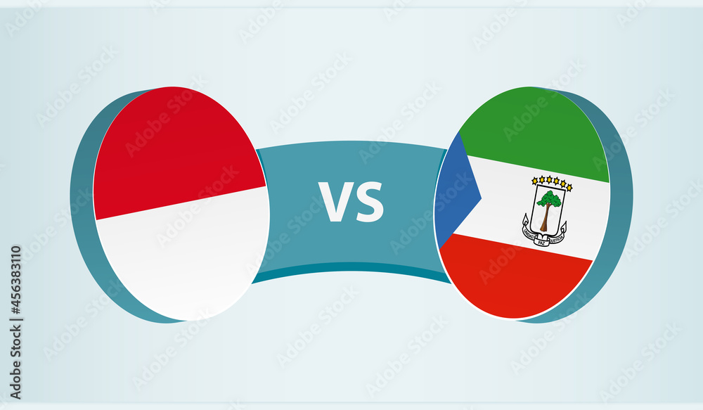 Monaco versus Equatorial Guinea, team sports competition concept. Monaco versus Equatorial Guinea, team sports competition concept.
