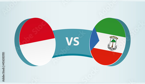 Monaco versus Equatorial Guinea, team sports competition concept.