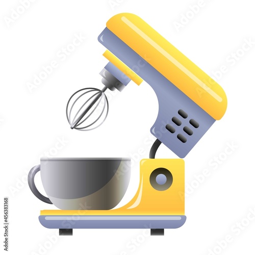 Food processor icon cartoon vector. Kitchen mixer