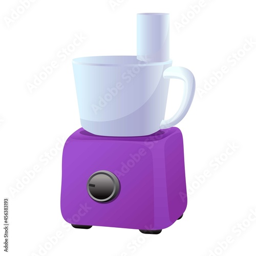 Food mixer icon cartoon vector. Kitchen food processor