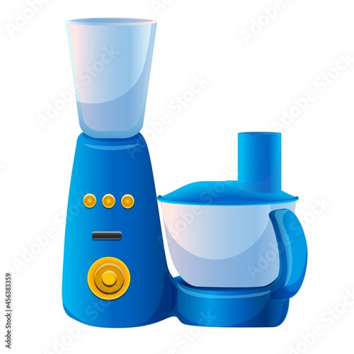 Electric blender icon cartoon vector. Food processor