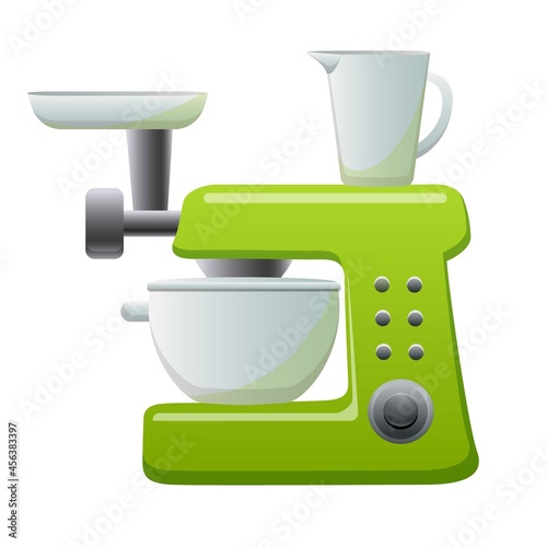 Mixer cooking machine icon cartoon vector. Food processor