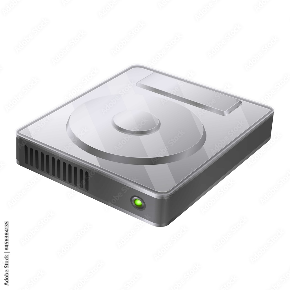 Computer hard disk icon cartoon vector. Memory drive Computer hard disk icon cartoon vector. Memory drive