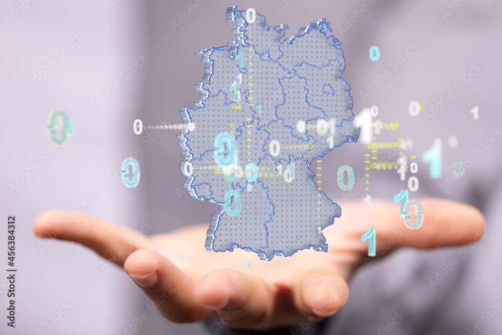 3D map of Germany. Map of Germany land border 3D map of Germany. Map of Germany land border