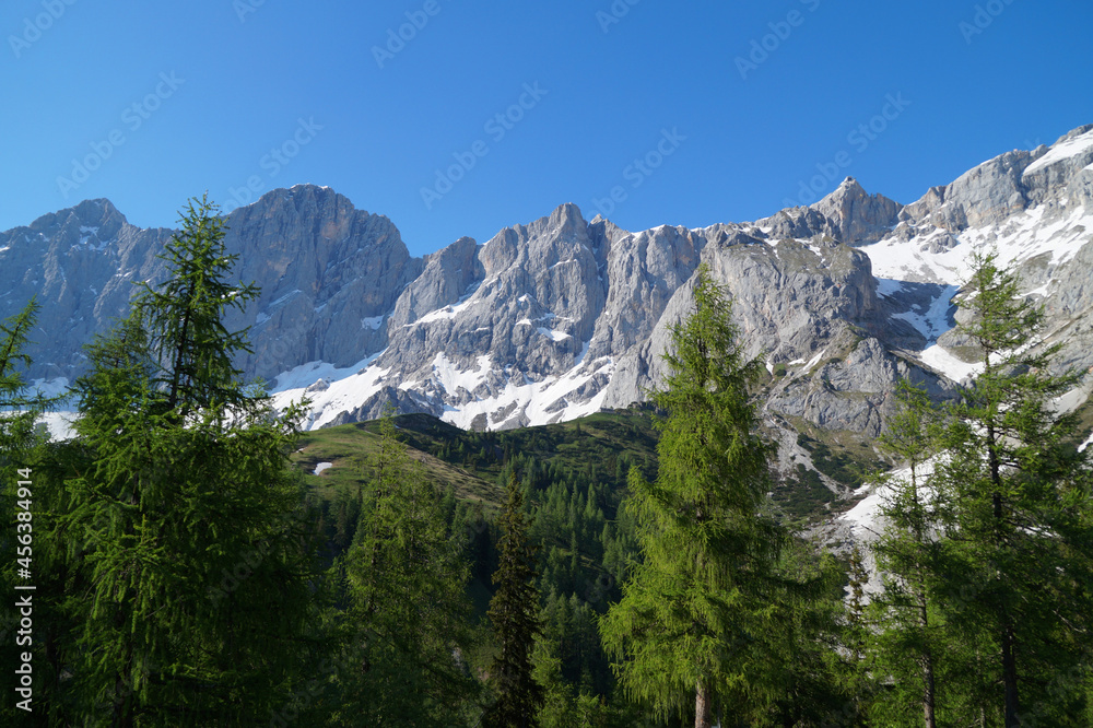 beautiful alpine landscape of the Schladming-Dachstein region in Austria