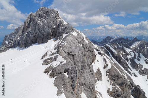 Beautiful snowy Dachstein mountain in Austria
