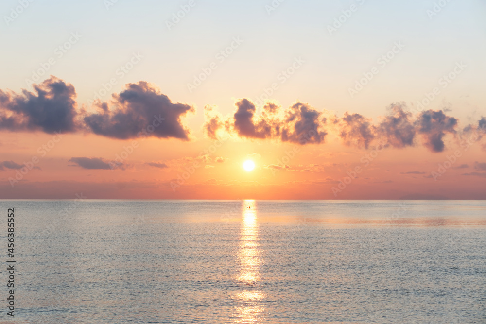 Mediterranean sunrise in Corsica island