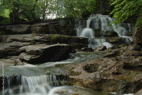 Fototapeta Naklejka Na Ścianę i Meble -  Waterfall on the River Swale in the village of Keld North Yorkshire