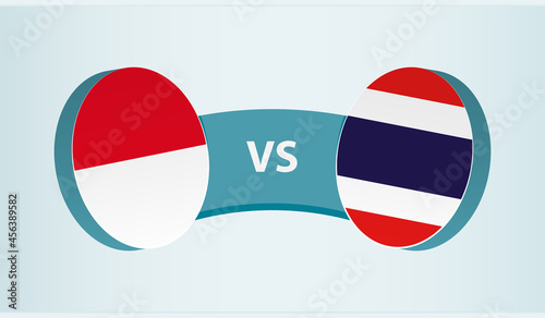 Monaco versus Thailand, team sports competition concept.