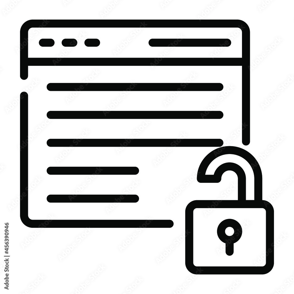 unlock website outline design, SEO and web flat design for mobile concepts and web apps. Collection of modern infographic logo and pictogram. unlock website outline design, SEO and web flat design for mobile concepts and web apps. Collection of modern infographic logo and pictogram.