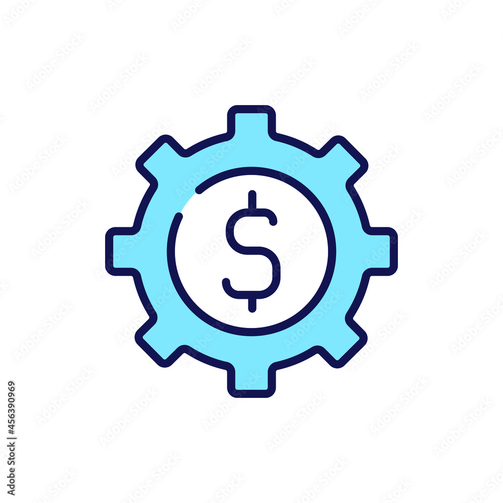 Budget management RBG color icon. Money thin line vector illustration. Budget management RBG color icon. Money thin line vector illustration.