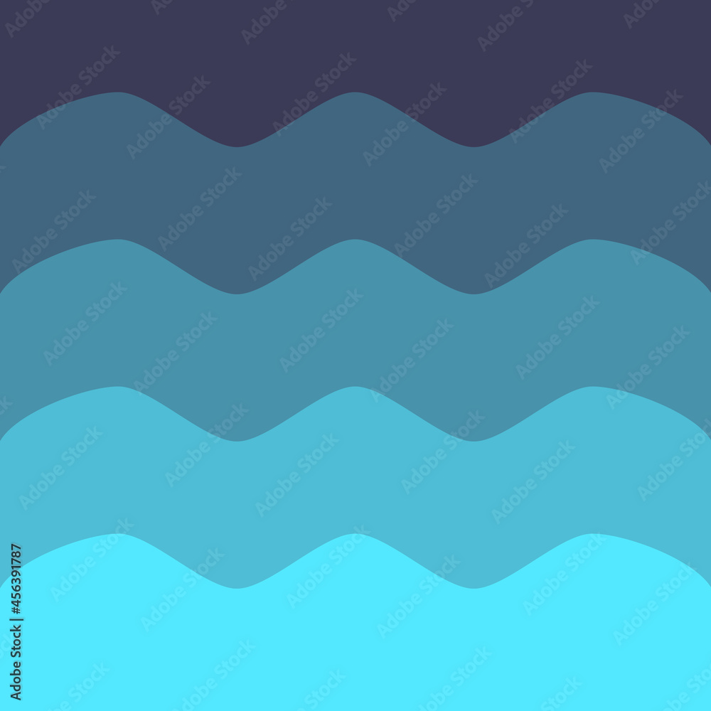 Fototapeta premium Abstract gradient blue wave background for inserting your message.