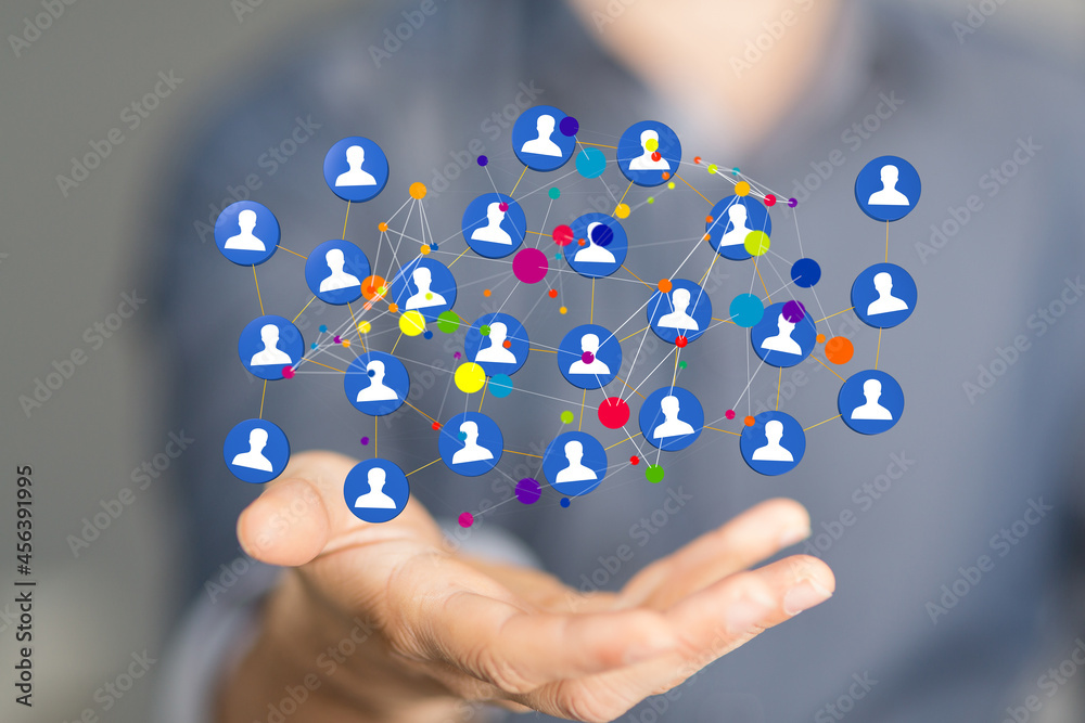  people network structure HR - Human resources management and recruitment