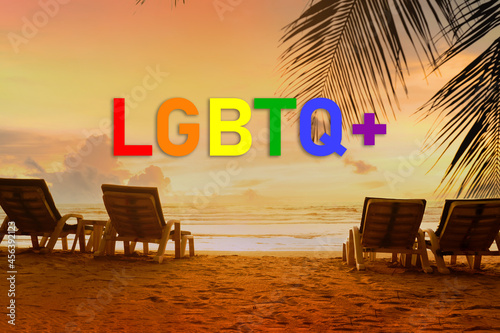 Fototapeta Naklejka Na Ścianę i Meble -  Pattern LGBTQ+ for vector stock illustration.Lesbians and gays community .Colorful  rainbow symbol flag.Gay pride month event day.  