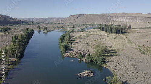 Patagonian landscapes with rivers, roads, woods and farms (D-log profile)