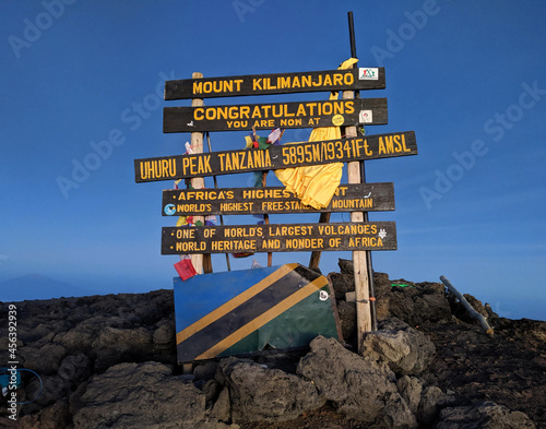 Mount Kilimanjaro sign camp mountain hiking